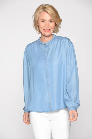 CLARINA - Bluse, 1/1-Arm light denim - Gr. - 42