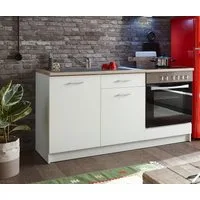 PREISBRECHER Küchenzeile Wow, in Weiß matt - 160x85x60 (BxHxT)