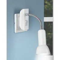 TRANGO LED Steckdosenleuchte, 11-058 LED Steckerleuchte *ANNA* Wandleuchte, Leselampe, Küchenlampe, Nachtlicht in Weiß matt inkl. 1x 5 Watt E14 LED Leuchtmittel 3000K warmweiß, Wandlampe, Küchenlampe, Steckerlampe