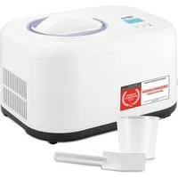 TZS FIRST AUSTRIA Eismaschine 1L, 100W, Kompressor & Kühlhaltefunktion, 60-Min Eis, 8-Std Joghurt, 1 l, 100 W, entnehmbarer 1L Eisbehälter, Eismaschine, inkl. Messbecher, Spatel