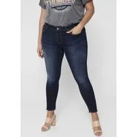 ONLY CARMAKOMA Skinny-fit-Jeans CARWILLY REG SK ANK JNS in washed-out Optik