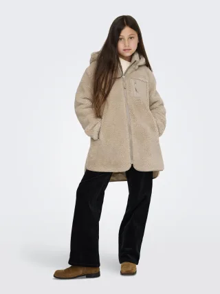 KIDS ONLY - KOGSASCHA LIFE SHERPA HOOD JACKET CP OTW Cuban Sand - Gr. - 146