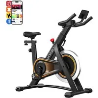 JASPORT Speedbike A3 (Heimtrainer, mit Tablethalterung und bequemer Sitzpolster), App mit Video on Demand Trainingskursen, Kinomap & Zwift kompatibel