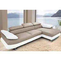 COTTA Ecksofa Solution L-Form, mit Arm- & Kopfteilverstellung, wahlweise mit Bettfunktion