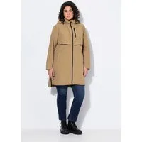 Ulla Popken Funktionsjacke Parka Zipper-Seitenschlitze Kapuze Zipptaschen