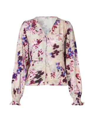 mbym - Bluse - Kanjia-M beige/violet - Gr. - S