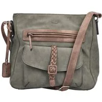 Rieker Umhängetasche Montenegro/Guana/Eagle, Damen Schultertasche, Handtasche mit Zierschnalle und Flechtband