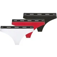 HUGO String TRIPLET THONG STRIPE elastischer Bund mit Logo, enganliegend