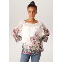 Aniston CASUAL Schlupfbluse mit bunten Blumen kunstvoll bedruckt