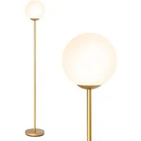 COSTWAY Stehlampe, mit Fußschalter, E27-Glühlampensockel, stabilem Metallmast