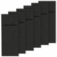 WESTMARK Stoffserviette 6 Bestecktaschen, 24 x 9 cm, Synthetik, Saleen-Edition: Home, Anthrazi