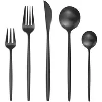 Venkuber Besteck-Set für 6 Personen, 30 teilig Essbesteck Set inkl. Messer, Gabel, Löffel (30-tlg), Edelstahl, Edelstahl, Besteck Edelstahl, Spülmaschinenfest
