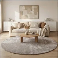 Snapstyle Hochflor-Teppich Super Soft Hochflorteppich Livorno Rund, Rund, Höhe: 17 mm