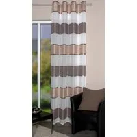 HOME WOHNIDEEN Vorhang Ösenschal WALTER blickdicht, Querstreifen und Jacquardmusterung (1 St), halbtransparent, 100% Polyester