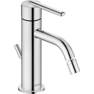 Duravit Balcoon Bidetarmatur BA2400001010 Ausladung 119mm, mit Zugstange Ablaufgarnitur, chrom Hochglanz