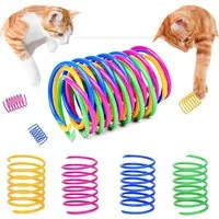 FELIXLEO Tier-Intelligenzspielzeug Katze Spielzeug bunte Spiralfedern Kunststoff Springspirale, (40-tlg)