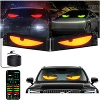 VIVIHEYDAY LED Nachtlicht Devil Eyes Light, Led Anzeige Programmierbar Led Laufschrift, Leuchtreklame Personalisiert Leuchtschild für Text, Graffiti, Smart App, Bluetooth USB 5V