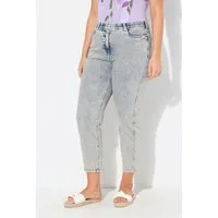 Ulla Popken Regular-fit-Jeans Mom-Jeans konisches Bein Komfortbund