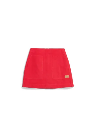 Armedangels - WORKWEAR CANVAS MINI SKIRT mars red - Gr. - S