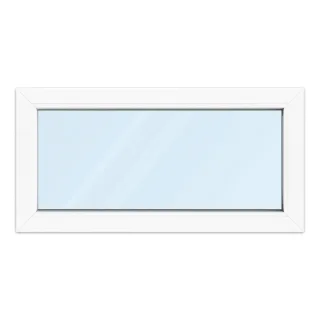 Fenster 100x50 cm, Kunststoff Profil aluplast IDEAL® 4000, Weiß, 1000x500 mm, einteilig festverglast, 2-fach Verglasung, individuell konfigurieren