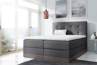 Boxspringbett Schlafzimmerbett BALEA 120x200cm Grau-Braun