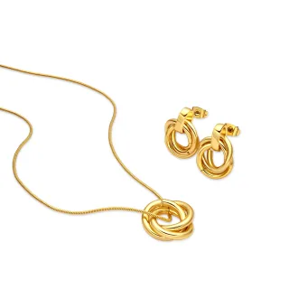 Luxenter Sets mit 18-karätiger Gelbgold-Veredelung – Linkap