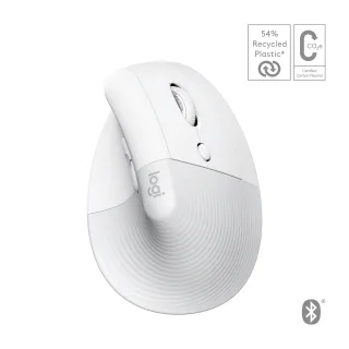 Logitech Lift for Mac Vertical Ergonomic Mouse | 910-006477 | Off-White - Logi Bolt
