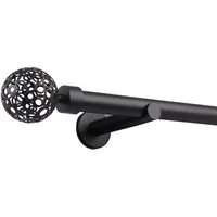 Deco-Raum Gardinenstange Kugel, Ø 25 mm, 1-läufig, kürzbar, Wunschmaßlänge, Bohren, verschraubt, Metall