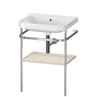 Duravit Happy D.2 Plus c-shaped Set mit Metallkonsole Taupe Supermatt 575x490x850 mm - HP4835N8383 HP4835N8383