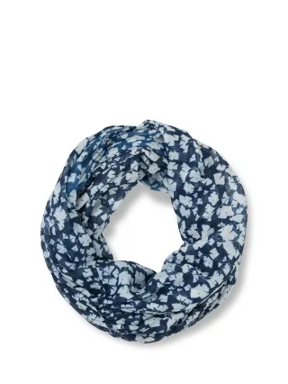 Tom Tailor - Loop-Schal mit Muster blue ginkgo minimal - Gr. - OS