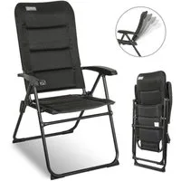 HOMECALL Gartenstuhl Hochlehner Campingstuhl Klappstühle Gepolstert Faltstuhl Balkonstuhl (Anglerstuhl, 1 St), mit 5-Fach Verstellbare lehne, für Camp Garten Balkon, Belastbar 150KG