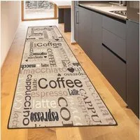 TeppichHome24 Teppich Kuechenteppich Modern, Höhe: 5 mm, pflegeleicht, robust, für Fussbodenheizung geeignet