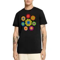 Spreadshirt T-Shirt 70er Jahre Hippie Flower Power Kostüm Blumen Fasching Männer Premium T (1-tlg)