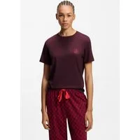 HUGO Pyjamaoberteil aus Stretch-Jersey mit Logo-Artwork, Rundhals, regular fit