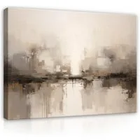 Wallarena Leinwandbild Boho Abstrakt - Beige - Modern - Wohnzimmer, Boho, 40x30x2cm