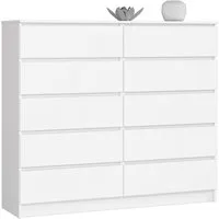 Raumhirsch Furniture Kommode mit 10 Schubladen 138 cm breit Holz Schrank, (viele Farbvarianten - Maße: 138 x 121 x 40 cm) - Hochwertig & stabil