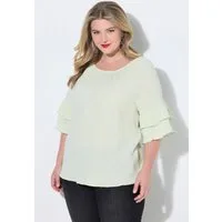 MIAMODA Longbluse Bluse A-Linie Musselin