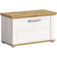 Home affaire Sitzbank COSENZA, Breite 80 cm, 1 Klappe, 2 Einlegeböden, 2-farbig, in Landhausoptik, Bank, Schuhbank, Garderobenbank, Dielenbank