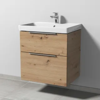 Sanipa 3way Waschtischunterbau zu Villeroy & Boch Avento Waschtisch mit 2 Auszügen, Eiche Natural-To UM62185