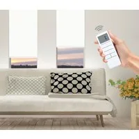 Elektrisches Rollo Vau - SMART HOME, Good Life, abdunkelnd, ohne Bohren, Klemmfix, mit Fernbedienung