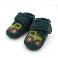 MAXIMO Lauflernschuhe Traktor Anti-Rutsch-Sohle, Klettverschluss Lauflernschuh (2-tlg) Wollfleece