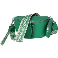 MIRROSI Bauchtasche Damen Taschen, Umhängetasche, Brusttasche, 26x16x8cm Veganes Leder (Schultertasche für jeden Anlass, (dazu 1x Schlüsselband und 1x Münzenbeutel), Crossbody Bag, Bohemian gemusterten & verstellbaren Schulterriemen