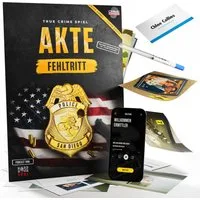 CRIMECASES Spiel True Crime Spiel: Akte Fehltritt, Krimispiel für Erwachsene, Cold Cases Fallakte mit Hörspiel: für 2-6 Personen ab 14 Jahren