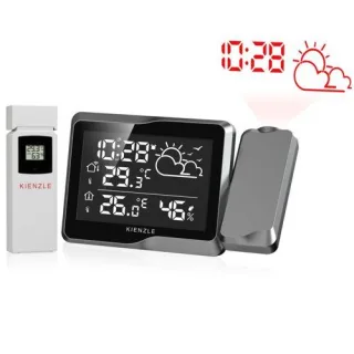 KIENZLE Funk DCF Wetterstation mit Wand-Projektion