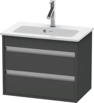 Duravit Ketho Waschtischunterbau wandhängend Graphit Matt 600x385x480 mm - KT645204949 KT645204949