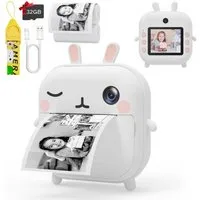 Vivitar mit 48MP & 1080P HD Video, Sofortbildkamera mit 32GB Speicherkarte Kinderkamera (48 MP, inkl. Selfie, Zeitraffer & lustigen Rahmen, Kreative Geschenkidee für Kinder, 2.4" IPS Bildschirm, Spielen & Musikplayer, mit Druckfunktion)