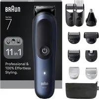 Braun Haarschneider Braun All-in-One Series 7, 11-in-1 Groomingset, 120 Min Akku, SkinGuard-Technologie, AquaGrip für Unterwassernutzung