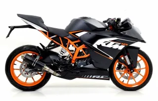 % % % Sport Auspuff Giannelli X-PRO Edelstahl Black KTM RC 125 Bj. 2013-2016 mit ABE