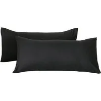 KONO Kissenbezüge 2er Set, Mikrofaser, weich, atmungsaktiv, waschbar pflegeleicht, (2 Stück), 40*80cm*2pcs