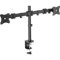 Universal Dual Monitor Ständer, Monitorhalterung schwarz, Klemmvorrichtung